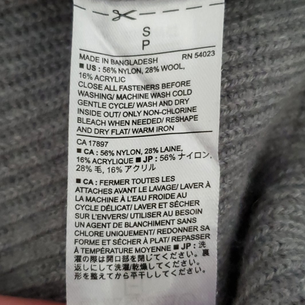 Banana Republic Open Back Grey Sweater size small - Picture 5 of 6